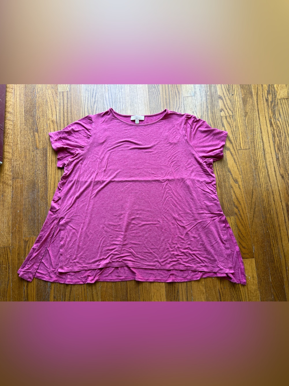 Philosophy Women’s Short Sleeve Crewneck Tee in Bright Fuchsia 3XL
